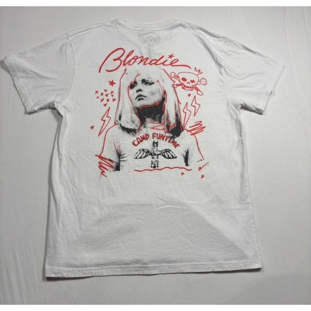 Blondie Camp Funtime White Graphic T Shirt S/M 100% Cotton Rock Memorabilia